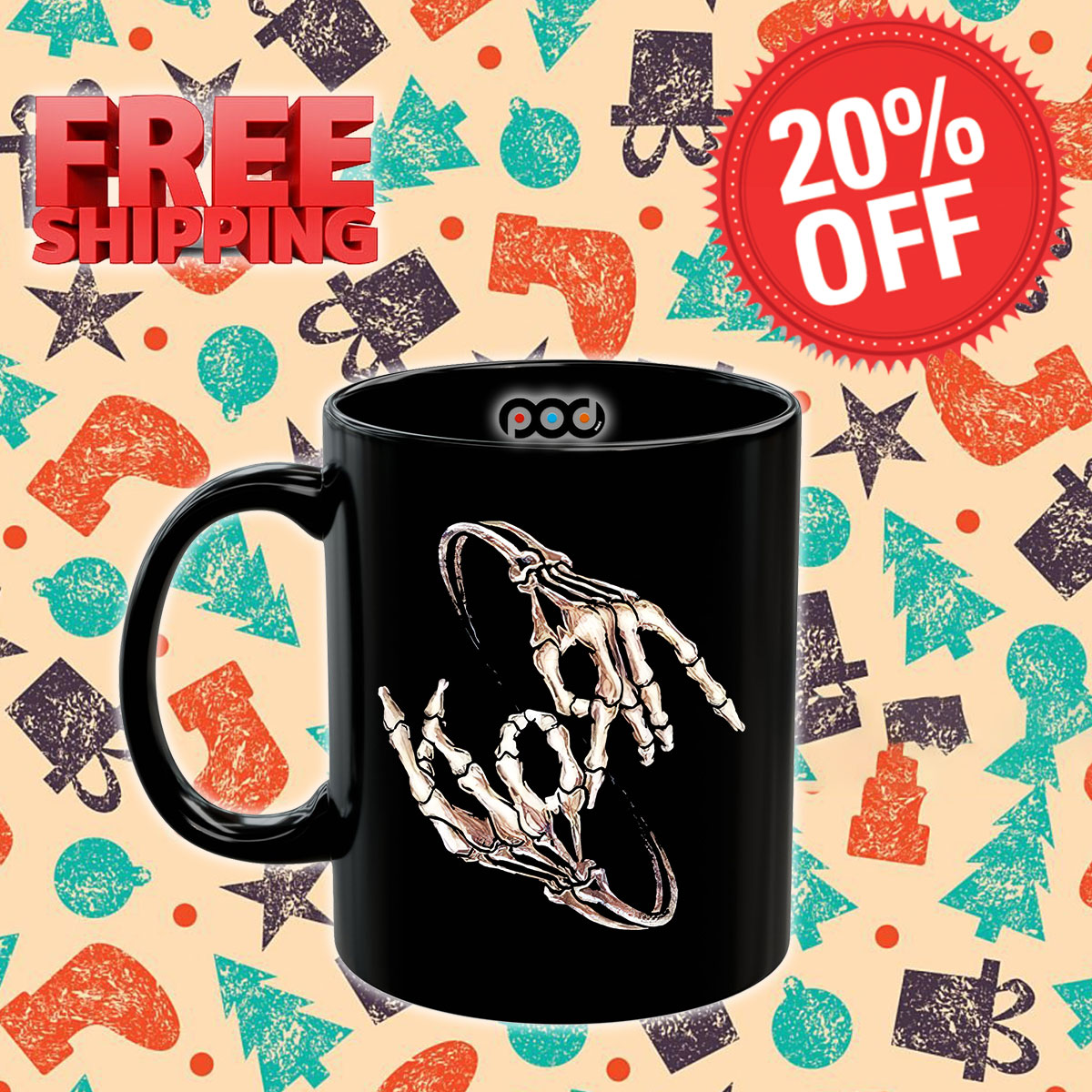 Korn Band Skeleton Handsign Magic Mug
