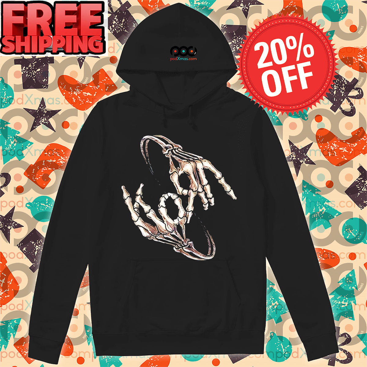 Korn Band Skeleton Handsign Magic Hoodie
