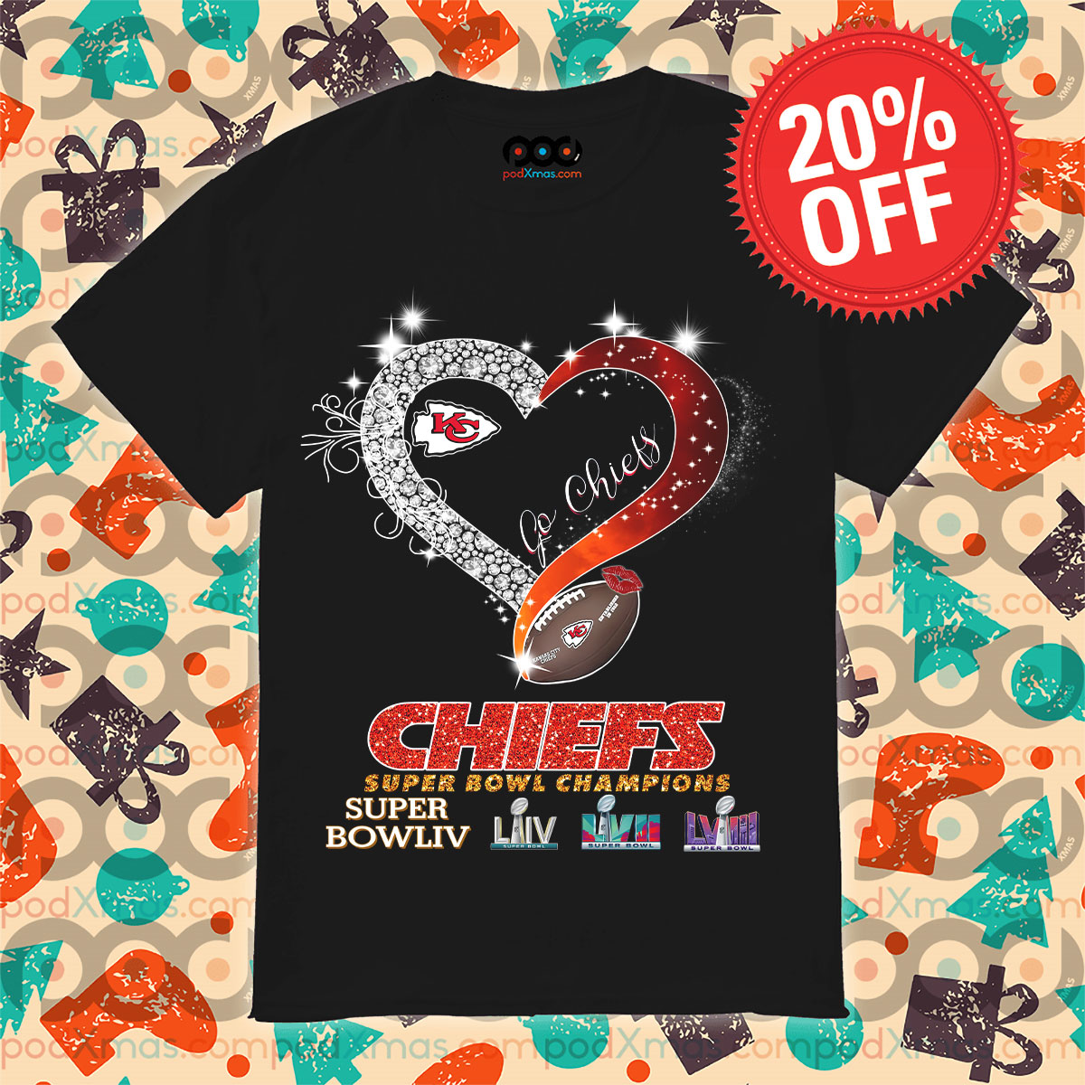 Heart Kansas City Chiefs Super Bowl Champions Shirt