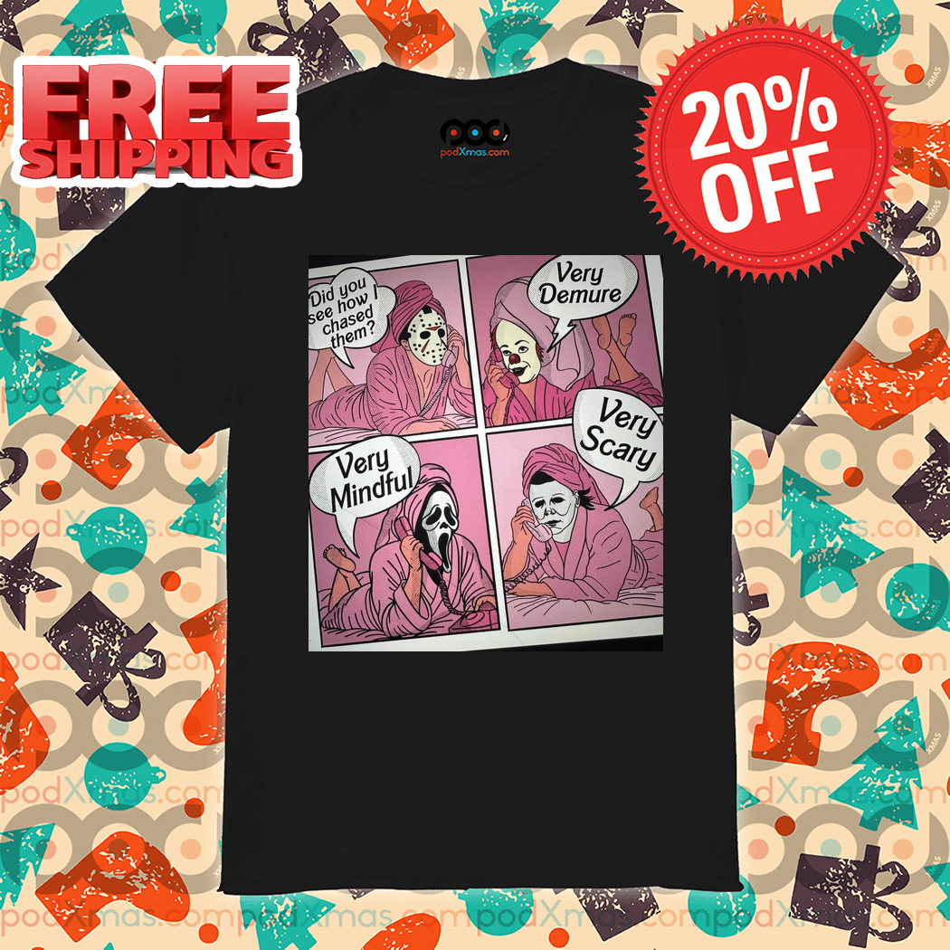 Horror Characters Pink Skincare 2024 Halloween Shirt 5 Horror Characters Pink Skincare 2024 Halloween Shirt