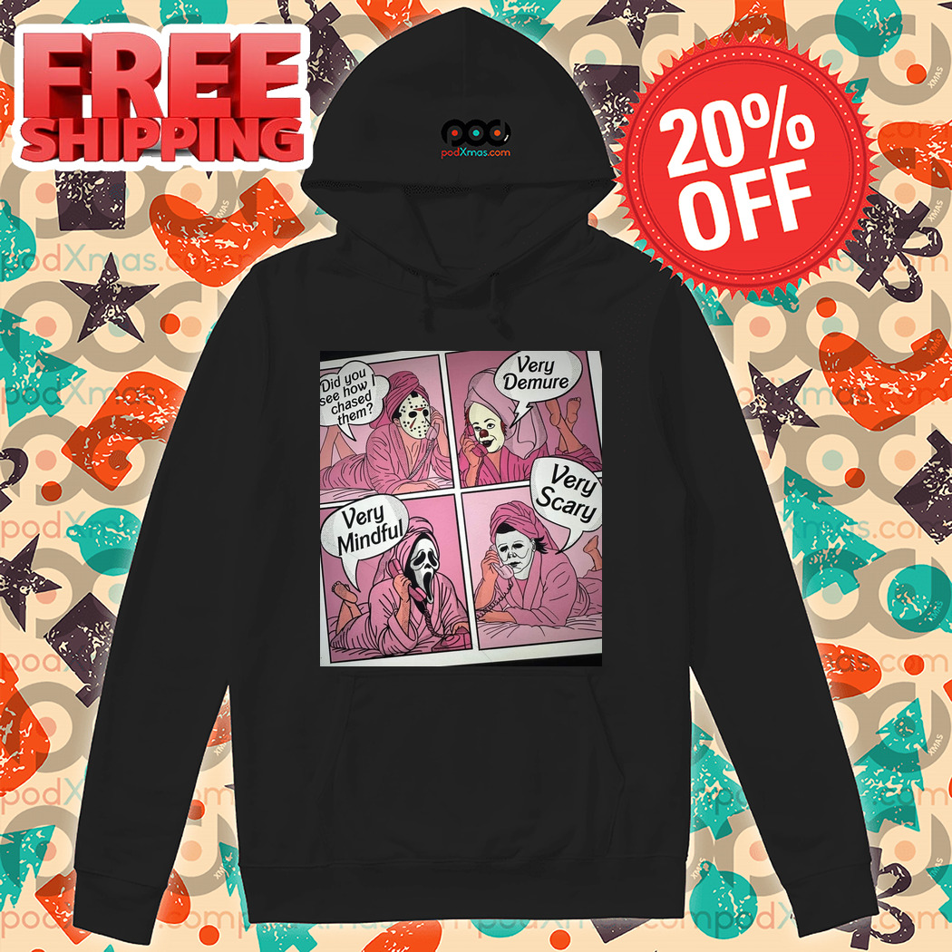 Horror Characters Pink Skincare 2024 Halloween Shirt