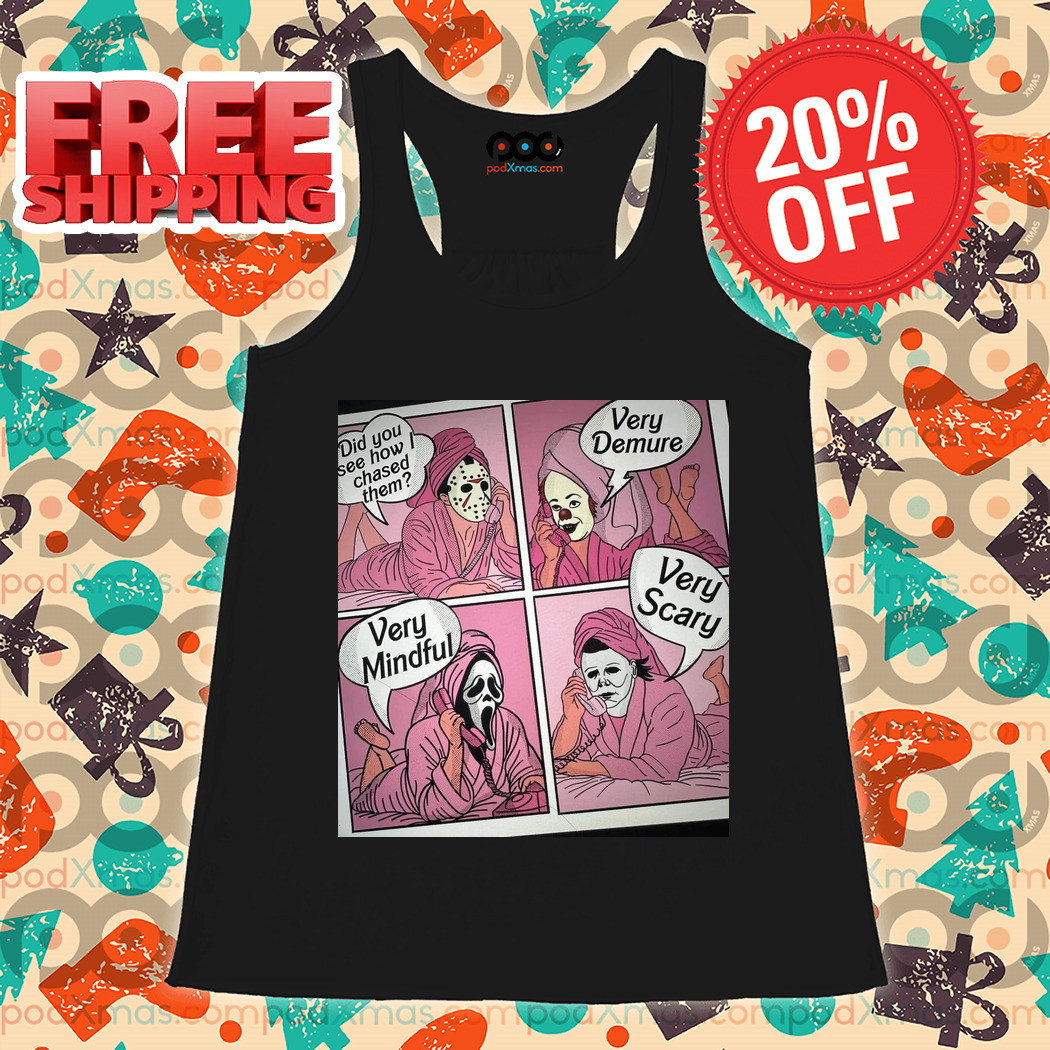 Horror Characters Pink Skincare 2024 Halloween Shirt