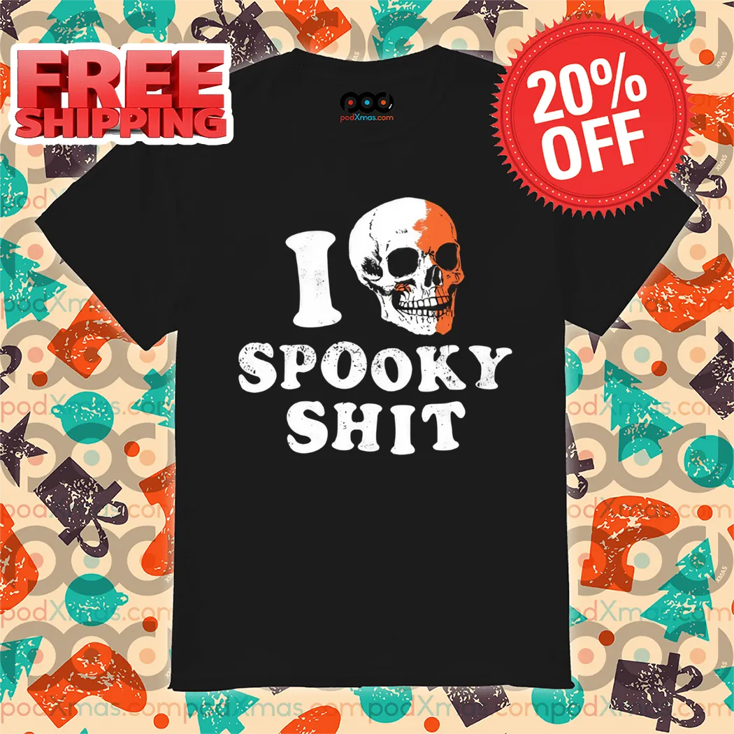 Skull I Love Spooky Halloween 2024 Shirt