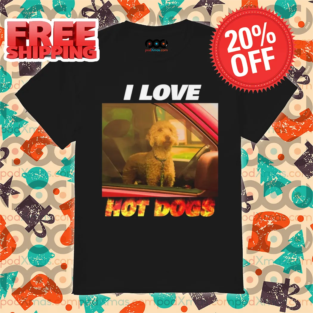 I Love Hot Dog Funny Shirt