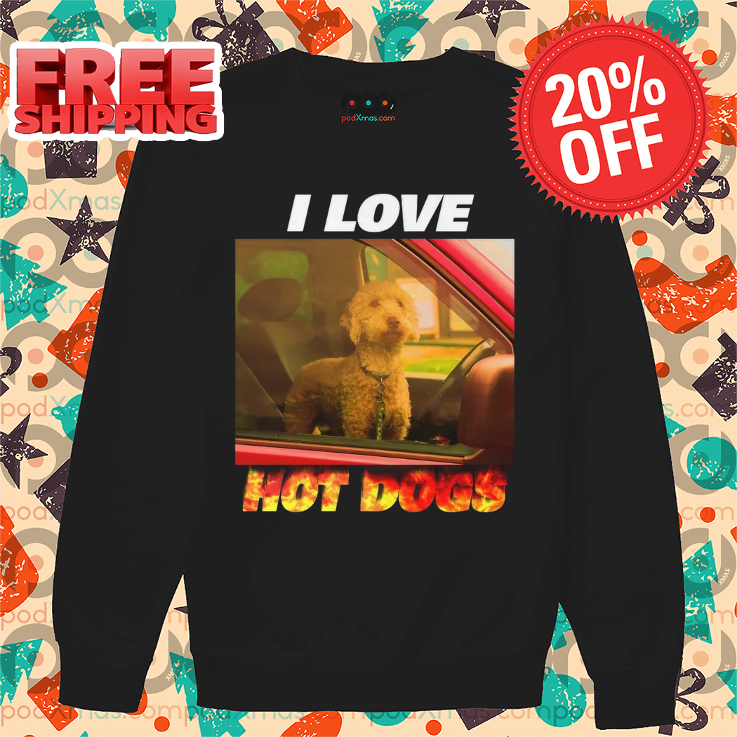 I Love Hot Dog Funny Shirt