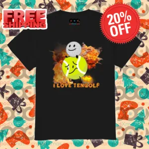 Golf Ball Tennis Ball Flame I Love Tengolf Shirt