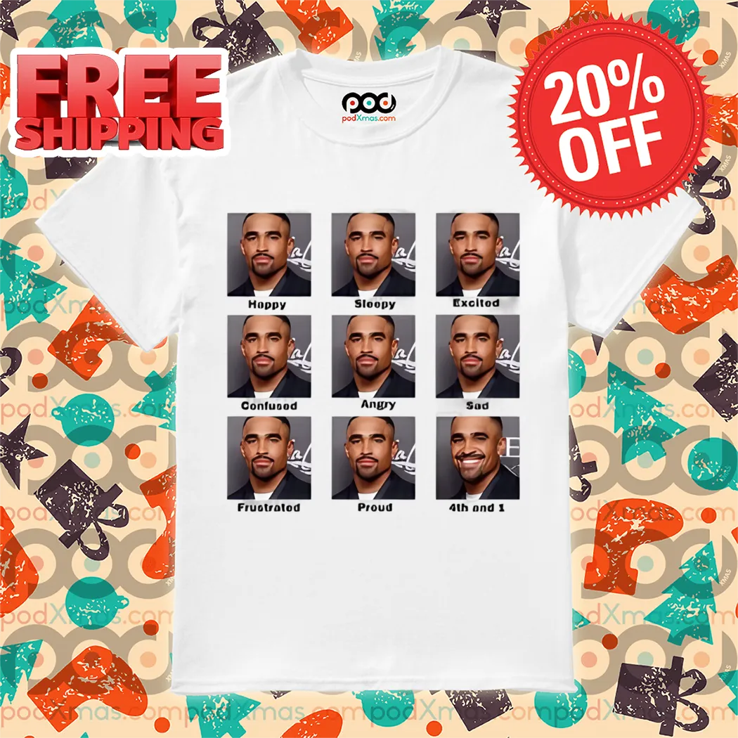 Jalen Hurts Faces 4Th And 1 Funny Face 2024 Shirt