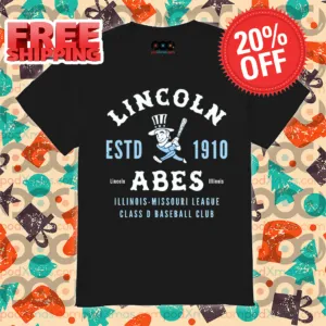 Lincoln Abes Illinois Missouri League Class D Baseball Club 2024 Shirt