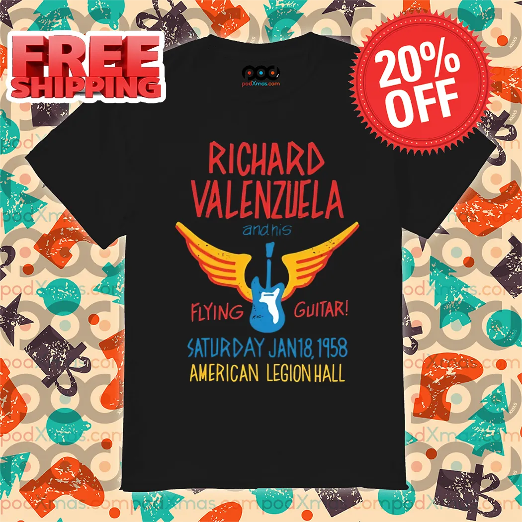 Richard Valenzuela and His Flying Guitar American Legion Hall Vintage Shirt