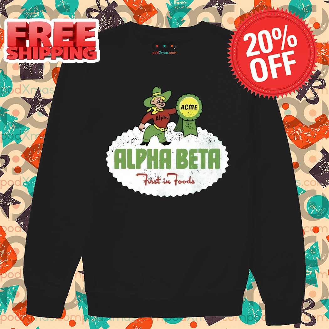 Alpha Beta First In Foods Vintage Shirt Alpha Beta First In Foods Vintage Shirt