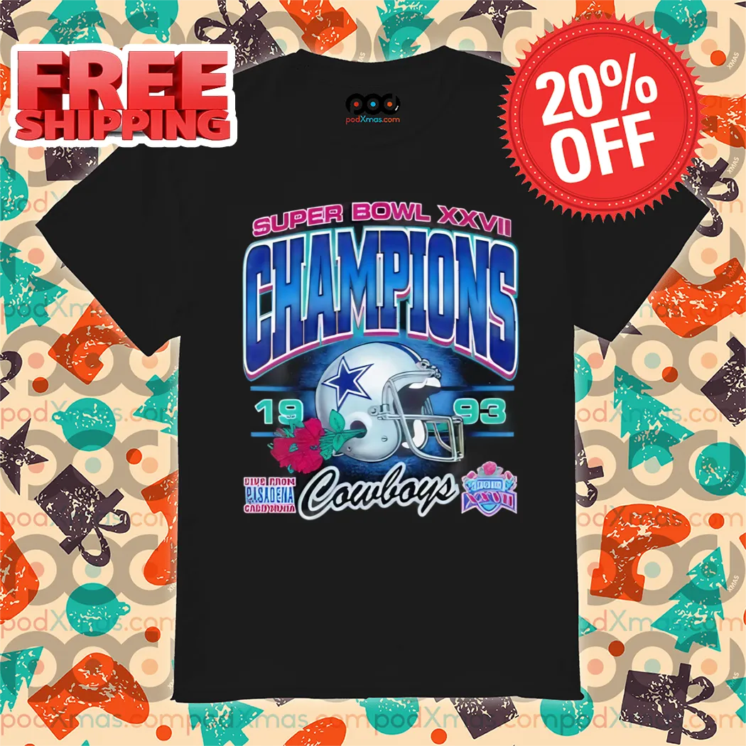Dallas Cowboys Super Bowl 27 Champions 1993 Shirt
