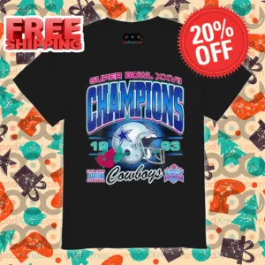 Dallas Cowboys Super Bowl 27 Champions 1993 Shirt