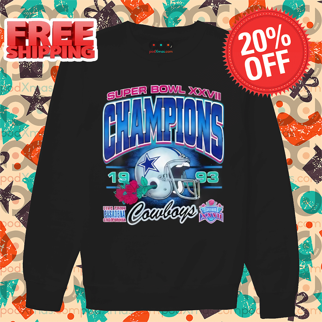 Dallas Cowboys Super Bowl 27 Champions 1993 Shirt