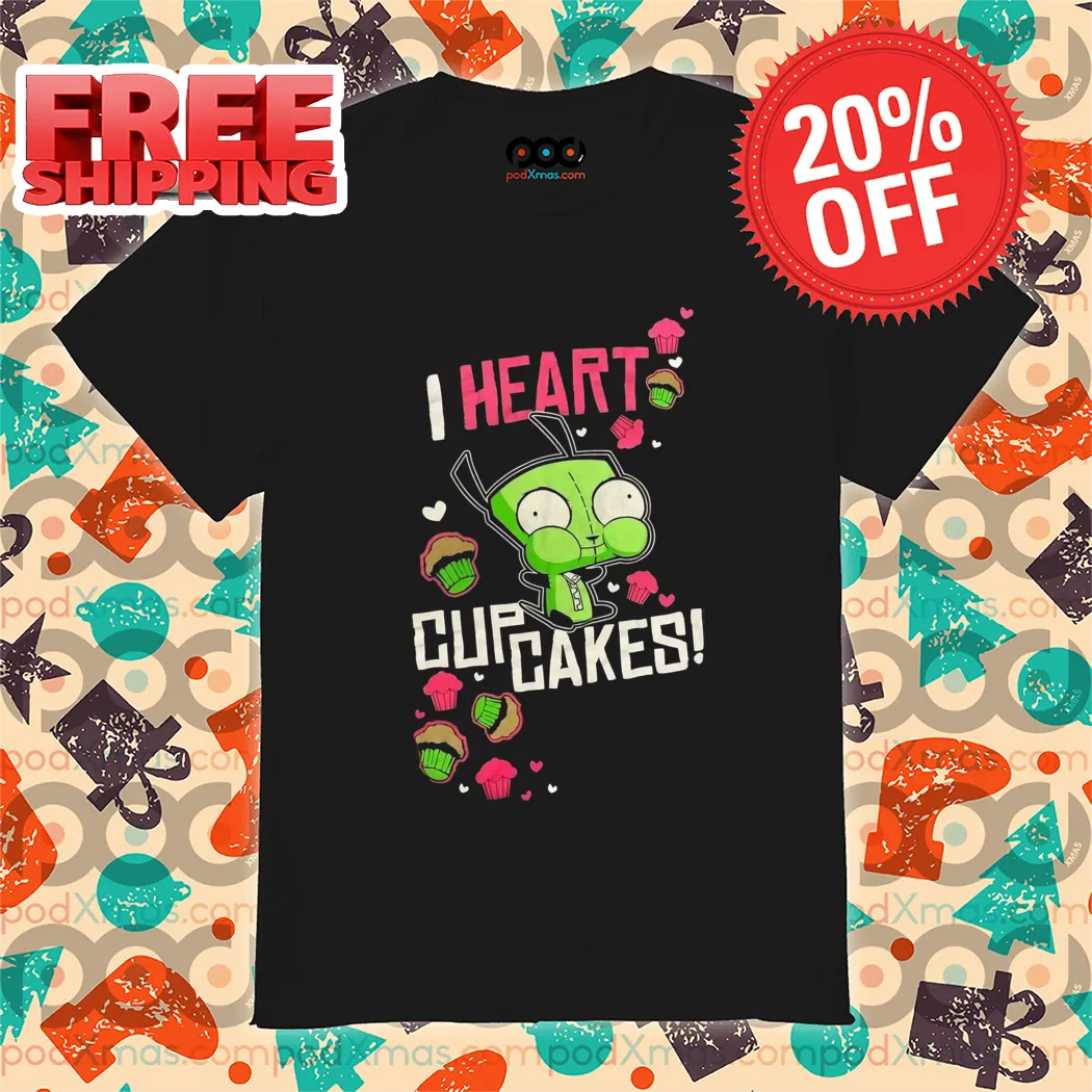Invader Zim I Heart Cup Cakes Halloween 2024 Shirt