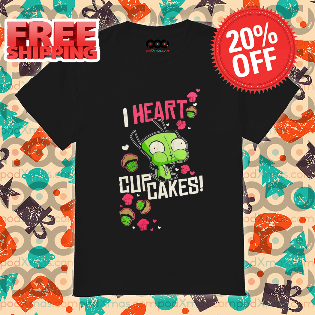 Invader Zim I Heart Cup Cakes Halloween 2024 Shirt 5 Invader Zim I Heart Cup Cakes Halloween 2024 Shirt