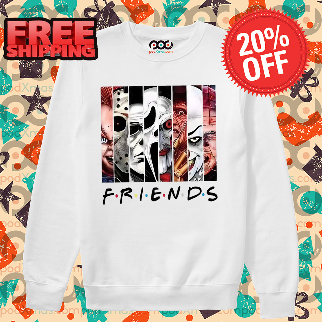 Horror Chracters Friends Scary Movies Halloween 2024 Shirt