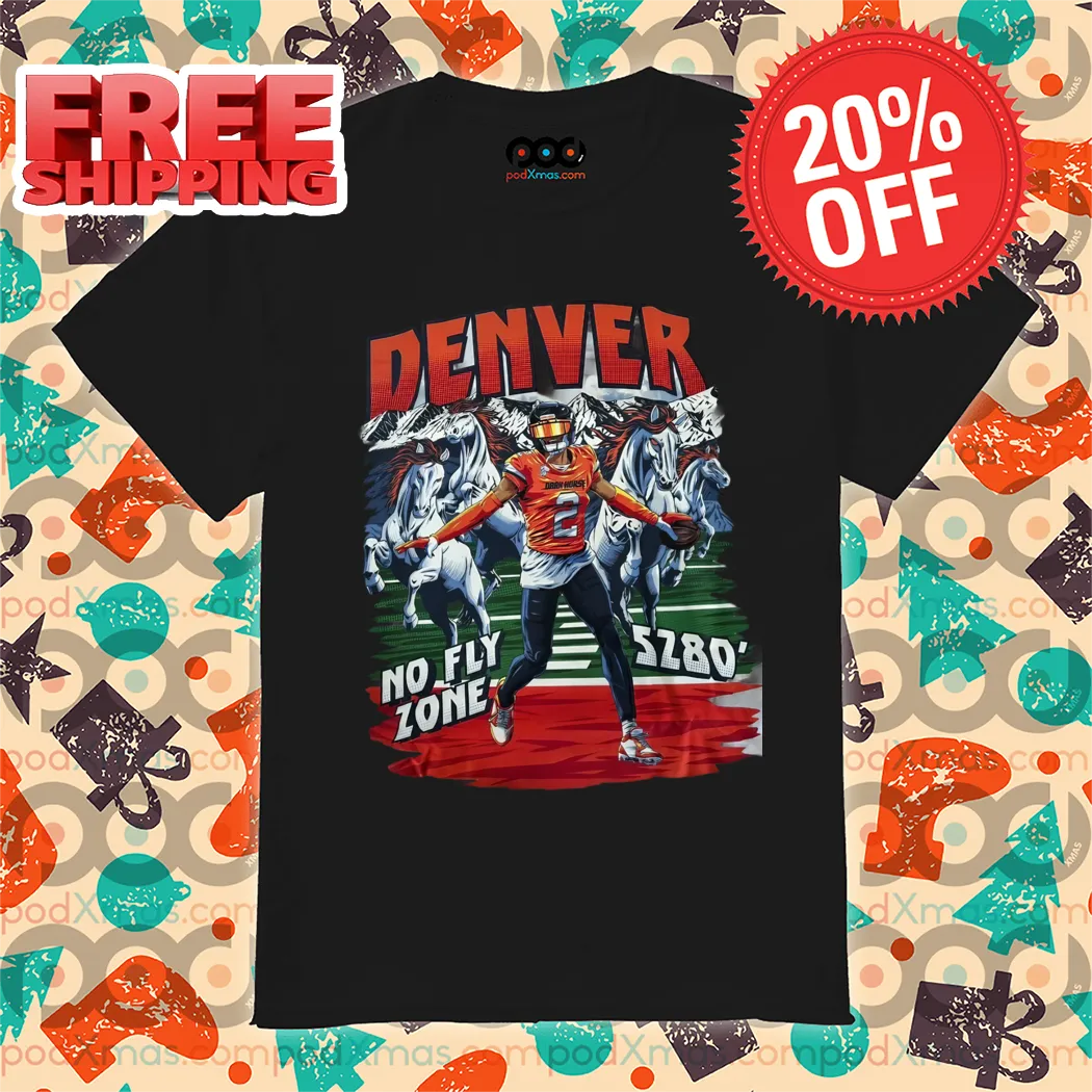 Denver Broncos No Fly Zone SZ80' Dark Horse Shirt