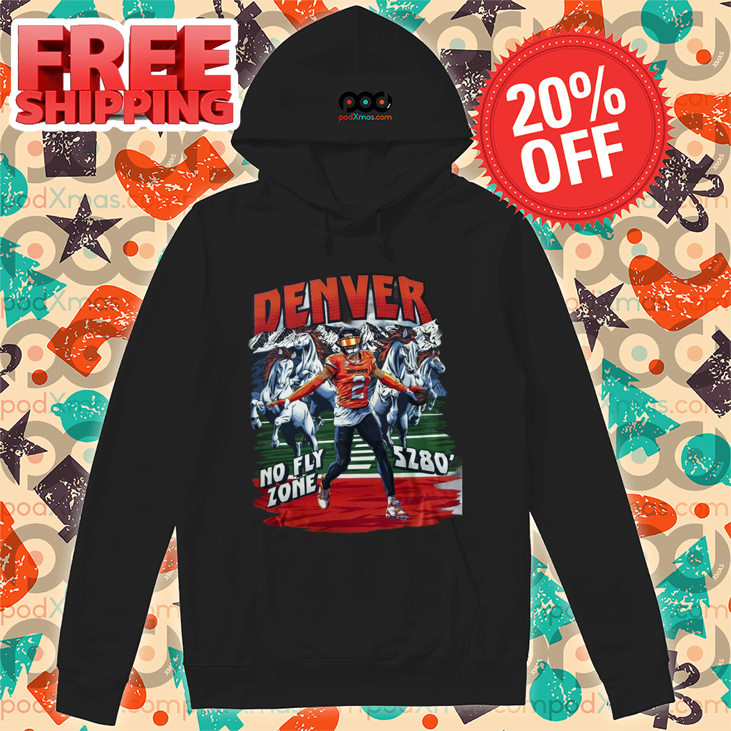Denver Broncos No Fly Zone SZ80' Dark Horse Shirt