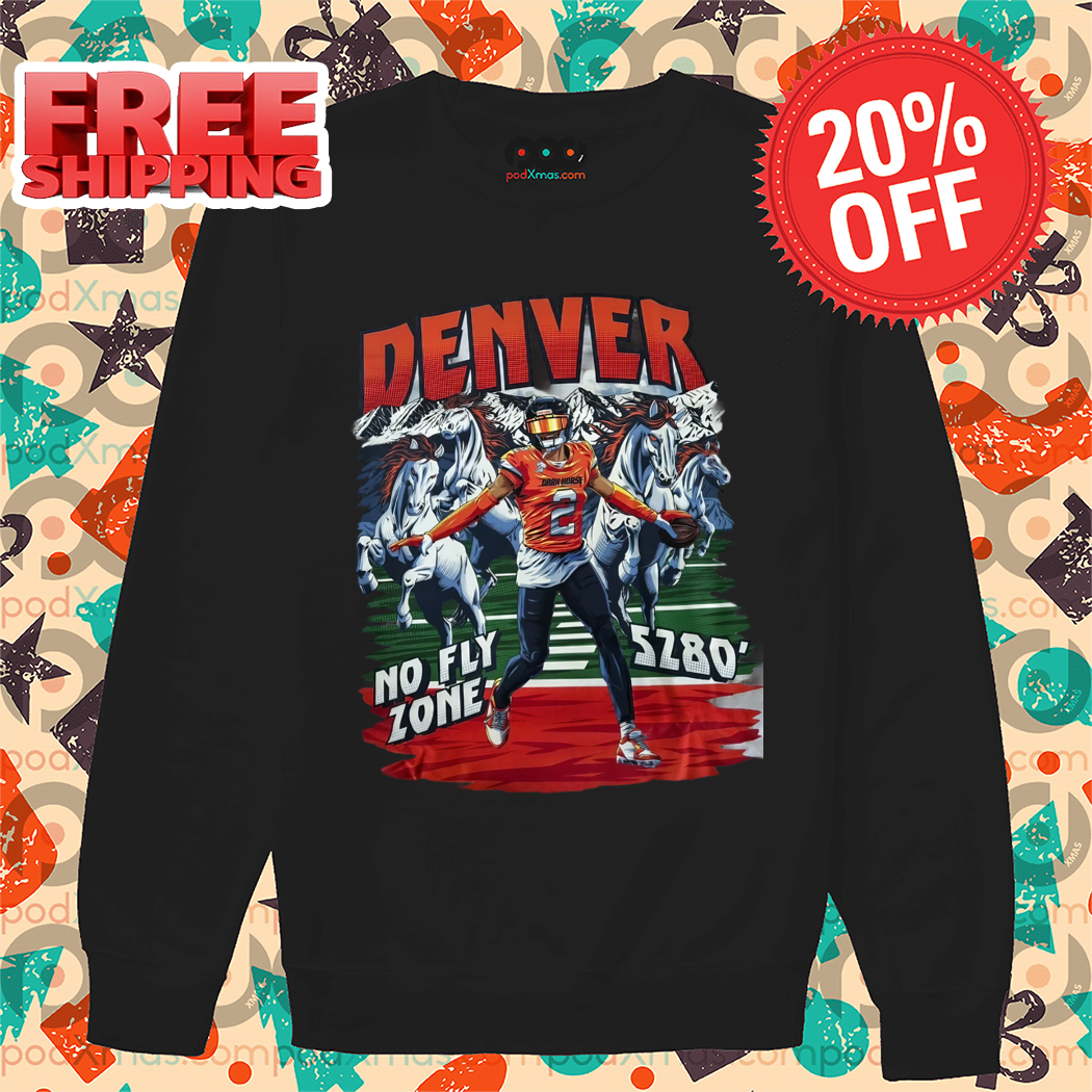 Denver Broncos No Fly Zone SZ80' Dark Horse Shirt