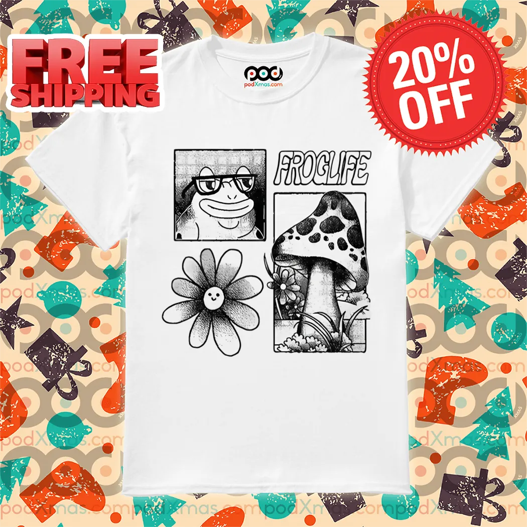Frog Daisy Mushroom Froglife Shirt