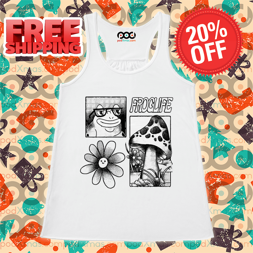 Frog Daisy Mushroom Froglife Shirt