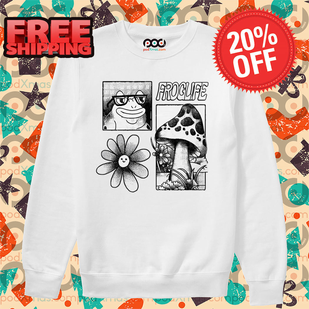 Frog Daisy Mushroom Froglife Shirt