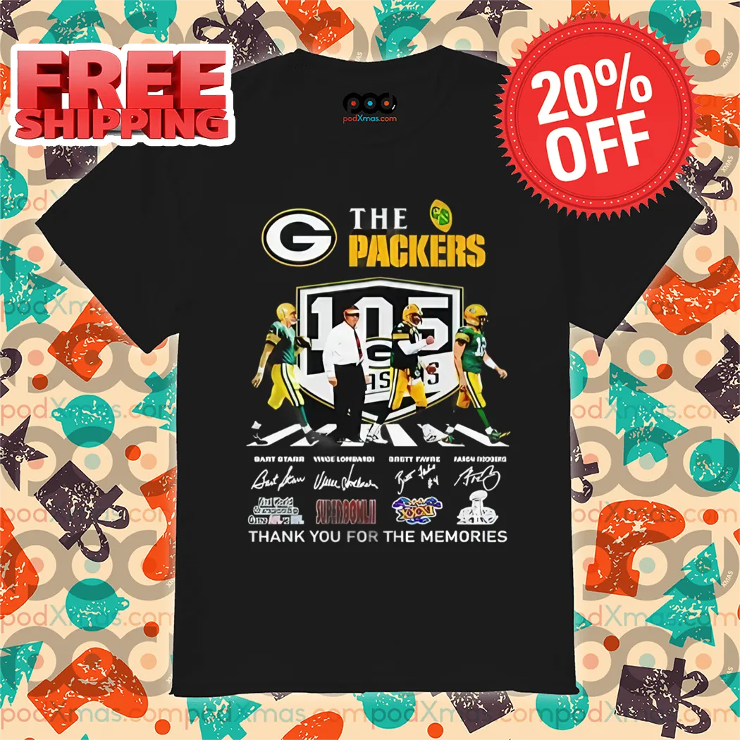 Green Bay Packers Players Crosswalk Thank You For The Memories Signature 204 Shirt
