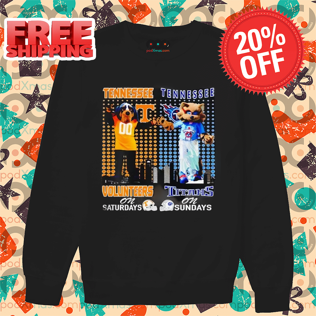 Mascot Tennessee Volenteers On Saturdays Tennessee Titans Sundays 2024 Shirt