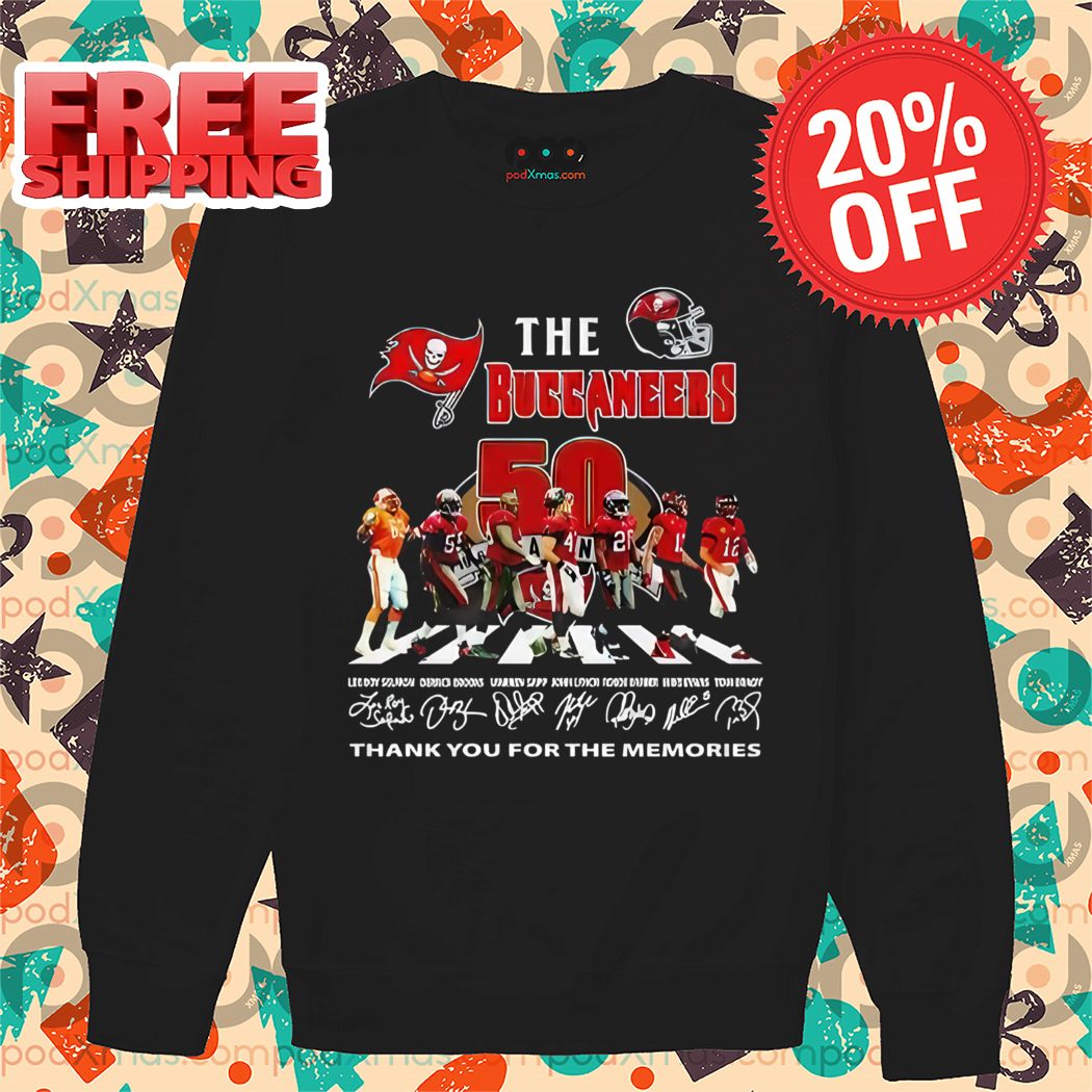 Player Crosswalk The Buccaneers Thank You For The Memories Signature Shirt