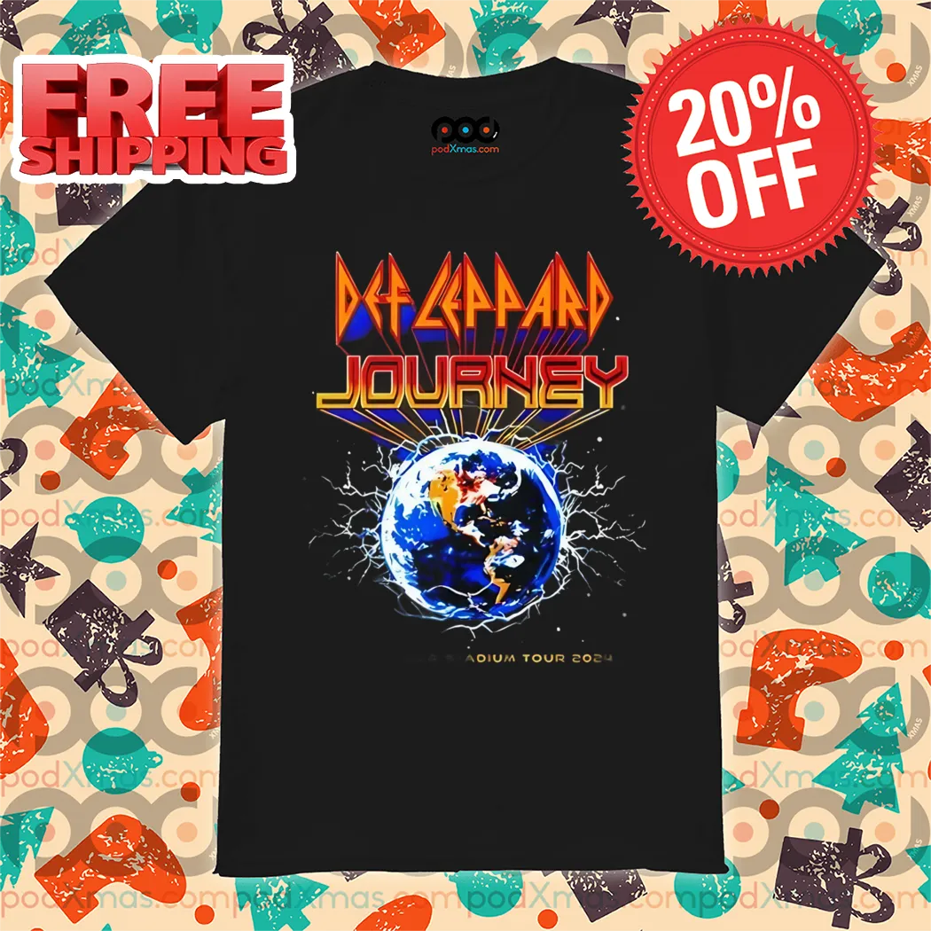 Earth Def Leppard Journey 2024 Summer Tour Shirt