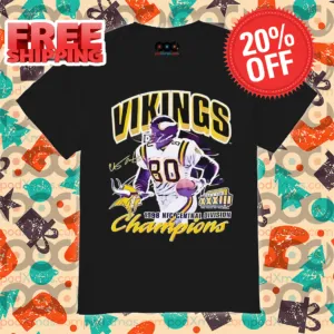 Minnesota Vikings Champions 1998 NFC Central Division Signature Shirt