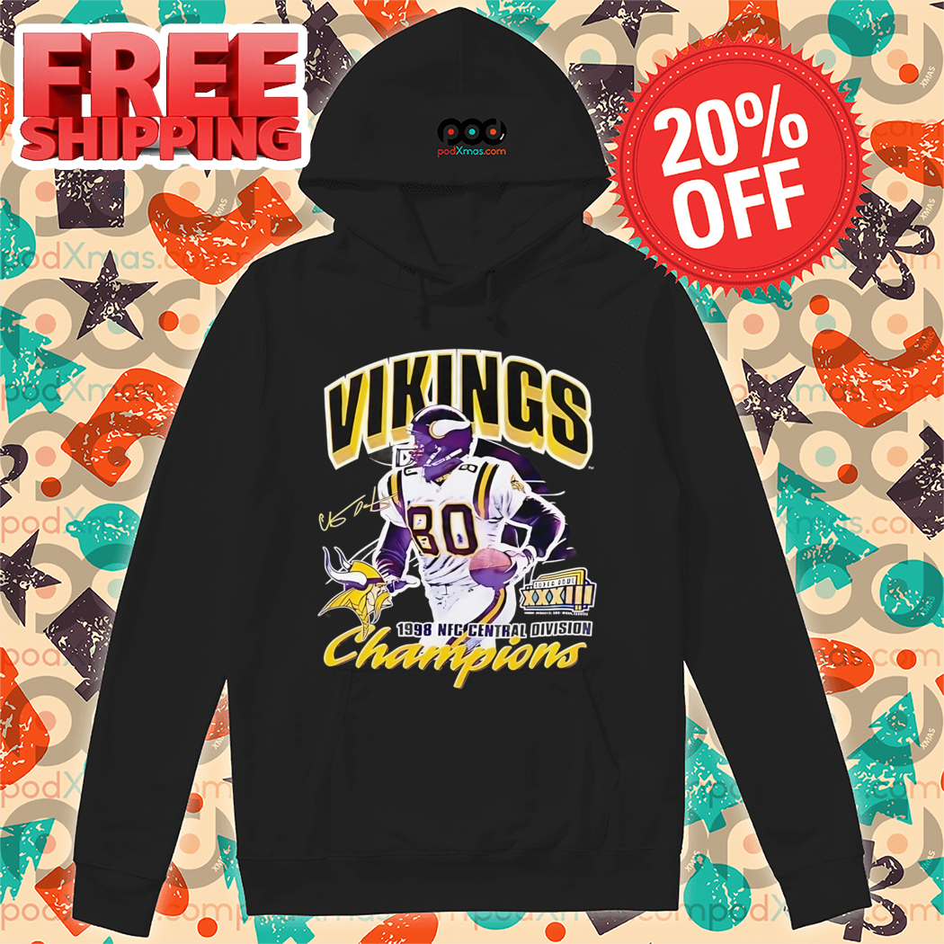 Minnesota Vikings Champions 1998 NFC Central Division Signature Shirt