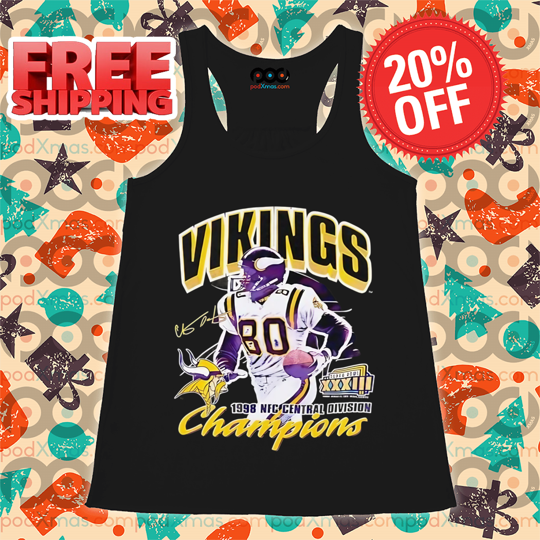 Minnesota Vikings Champions 1998 NFC Central Division Signature Shirt