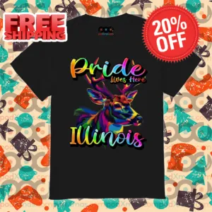 Deer Pride Lives Here Illinois Graphic Shirt