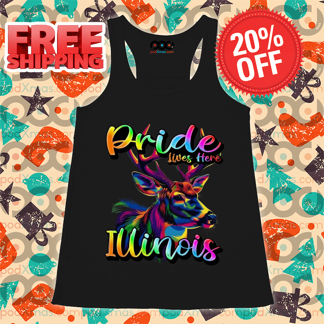Deer Pride Lives Here Illinois Graphic Shirt