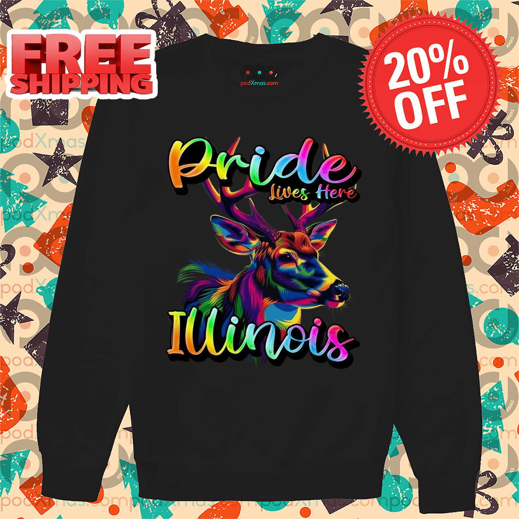 Deer Pride Lives Here Illinois Graphic Shirt