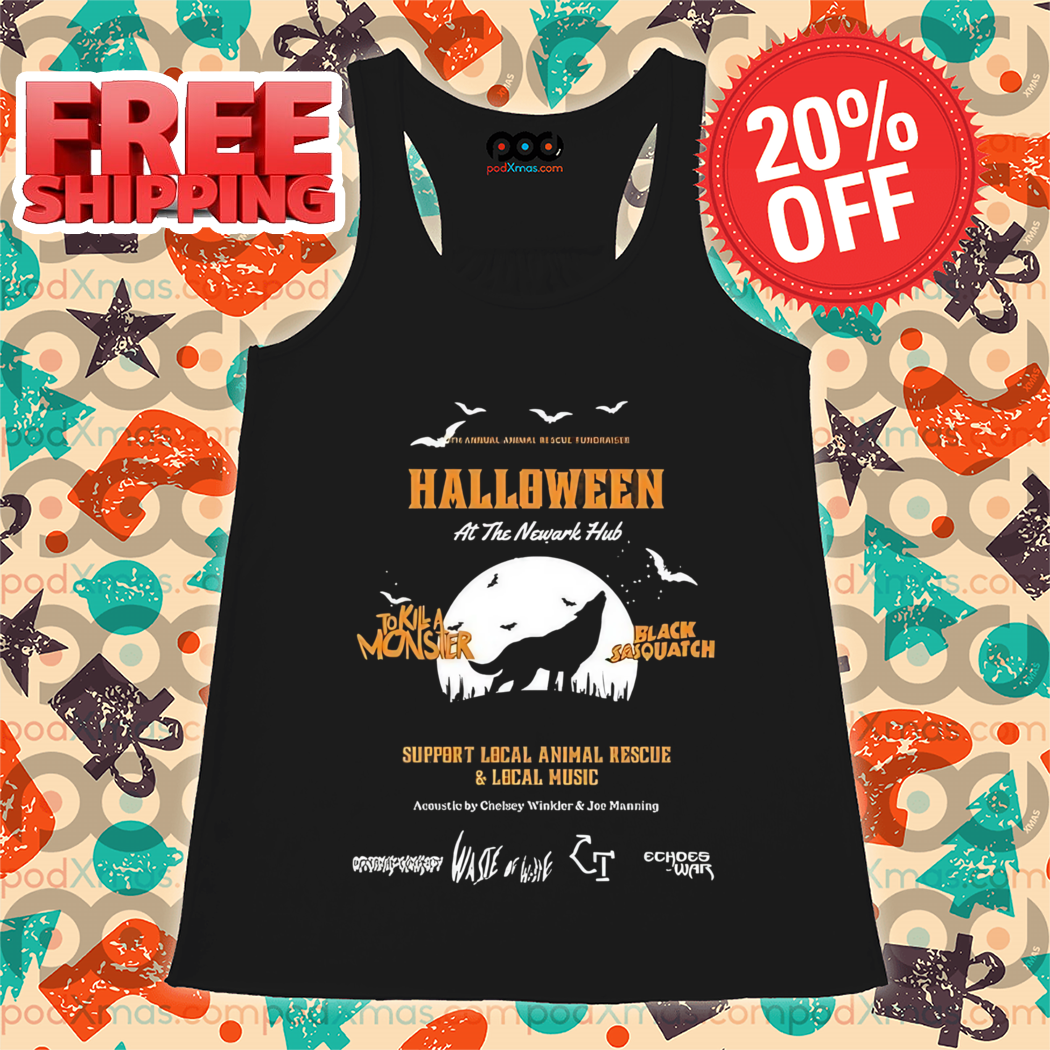 Wolf Halloween At The Newark Hub To Kill A Monster Black Sasquatch Shirt