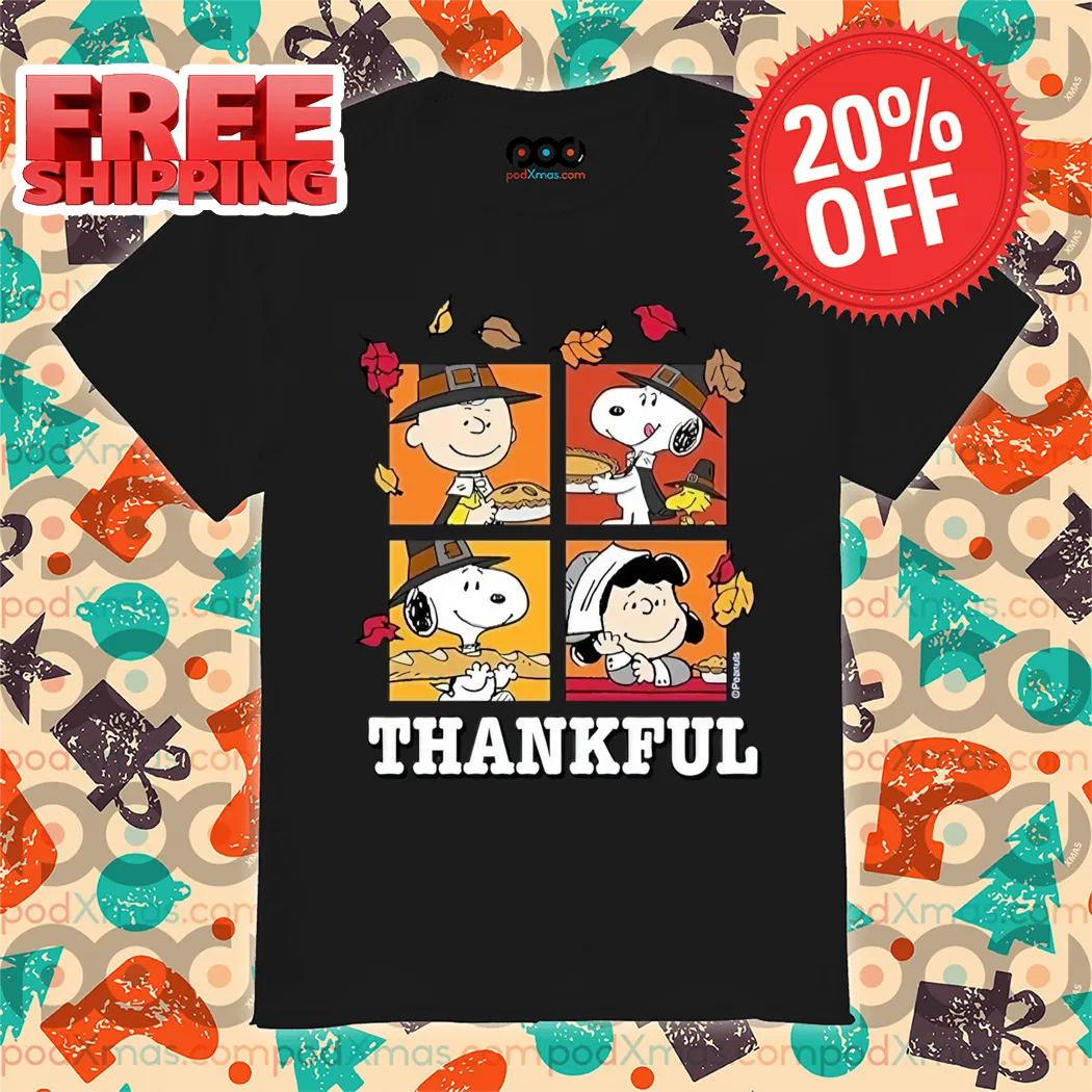 Peanuts Snoopy Charlie Brown Thankful 2024 Shirt