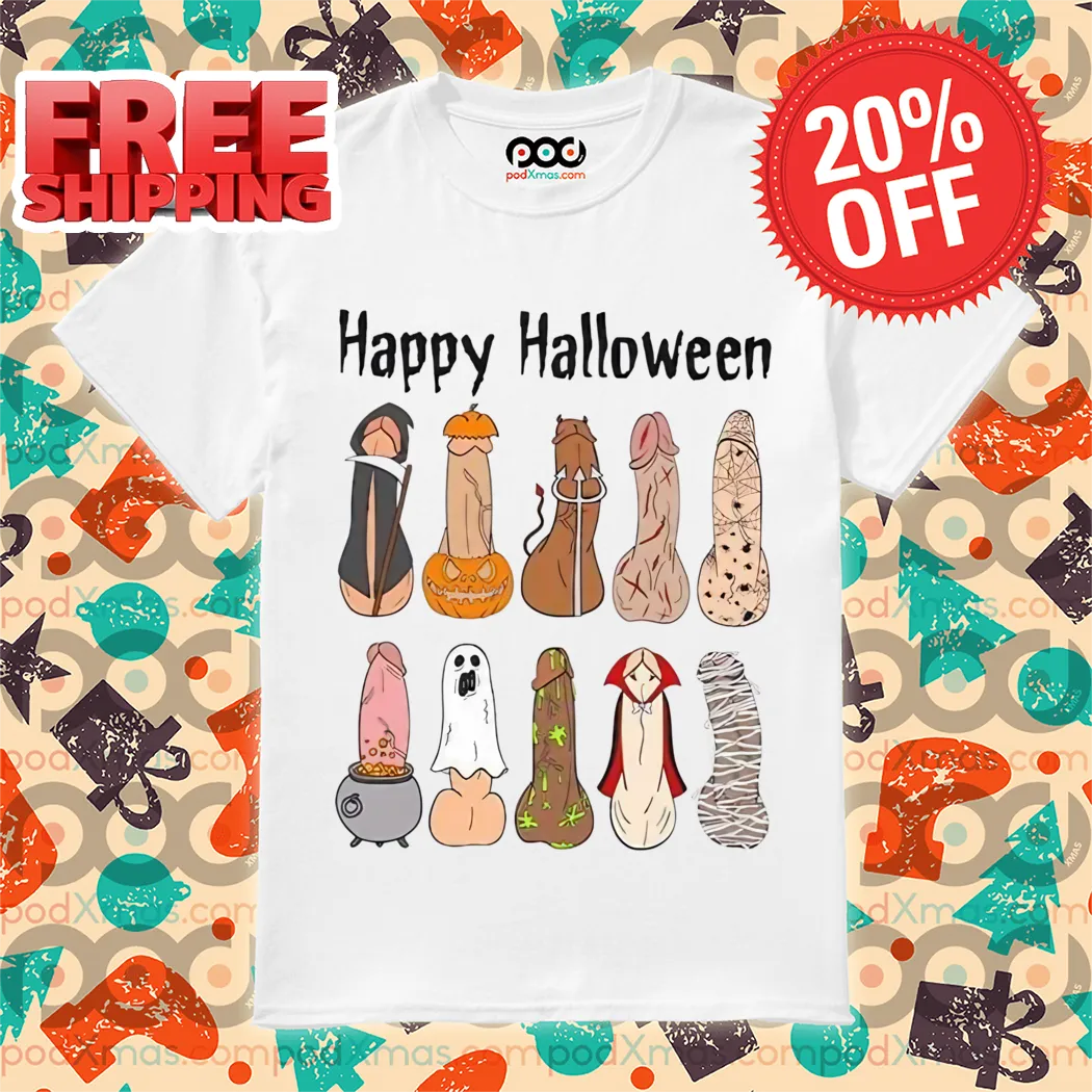 Happy Halloween Costume Funny Penis Halloween 2024 Shirt