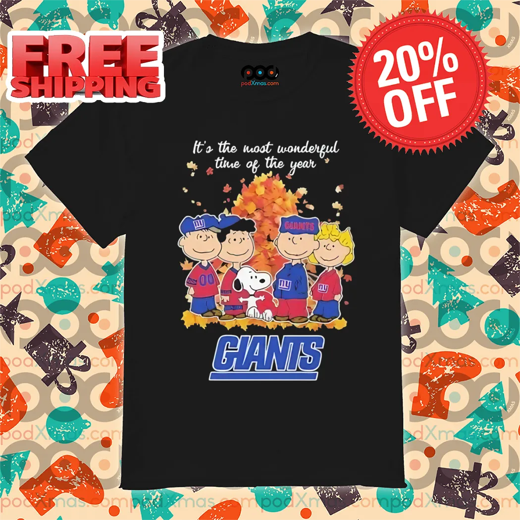 Peanuts Snoopy It's The Most Wonderful Time Of The Year New York Giants 2024 Shirt