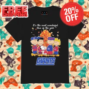 Peanuts Snoopy It's The Most Wonderful Time Of The Year New York Giants 2024 Shirt