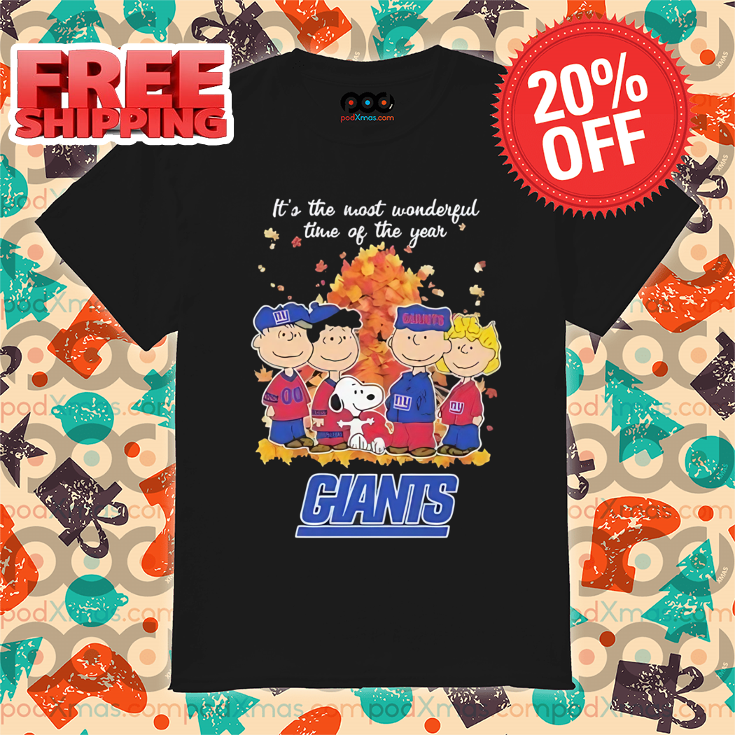 Peanuts Snoopy It's The Most Wonderful Time Of The Year New York Giants 2024 Shirt