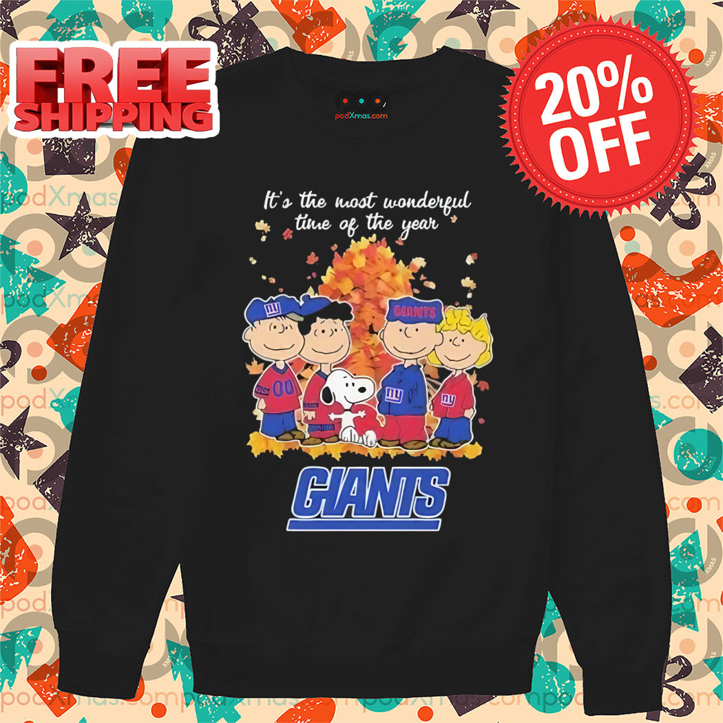 Peanuts Snoopy It's The Most Wonderful Time Of The Year New York Giants 2024 Shirt