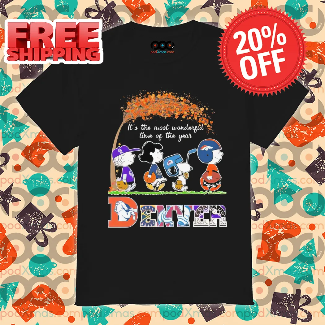 Peanuts Snoopy It's The Most Wonderful Time Of The Year Denver Broncos 2024 Shirt