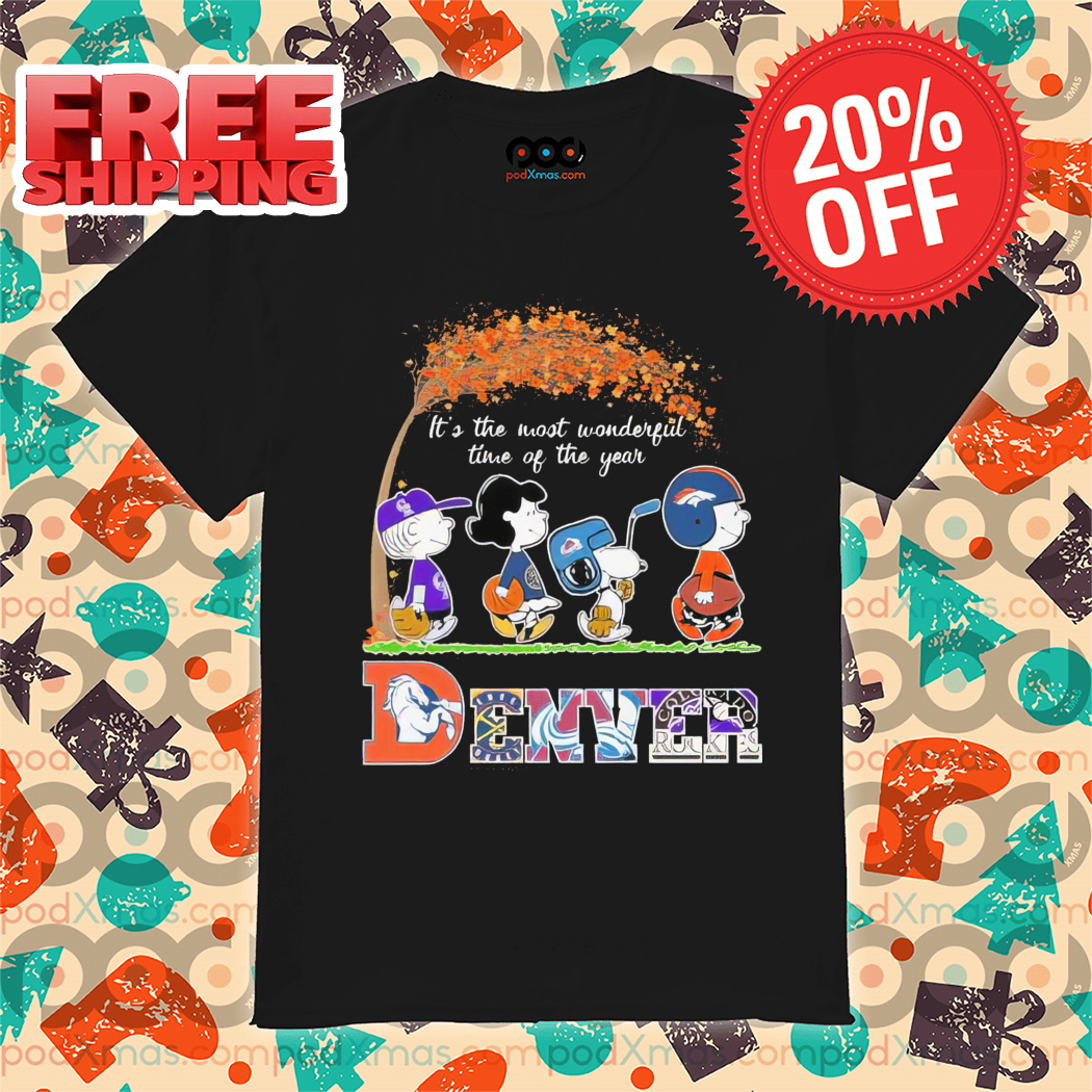 Peanuts Snoopy It's The Most Wonderful Time Of The Year Denver Broncos 2024 Shirt