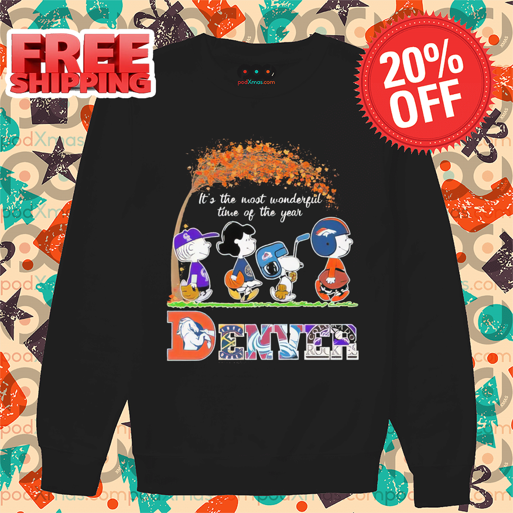 Peanuts Snoopy It's The Most Wonderful Time Of The Year Denver Broncos 2024 Shirt
