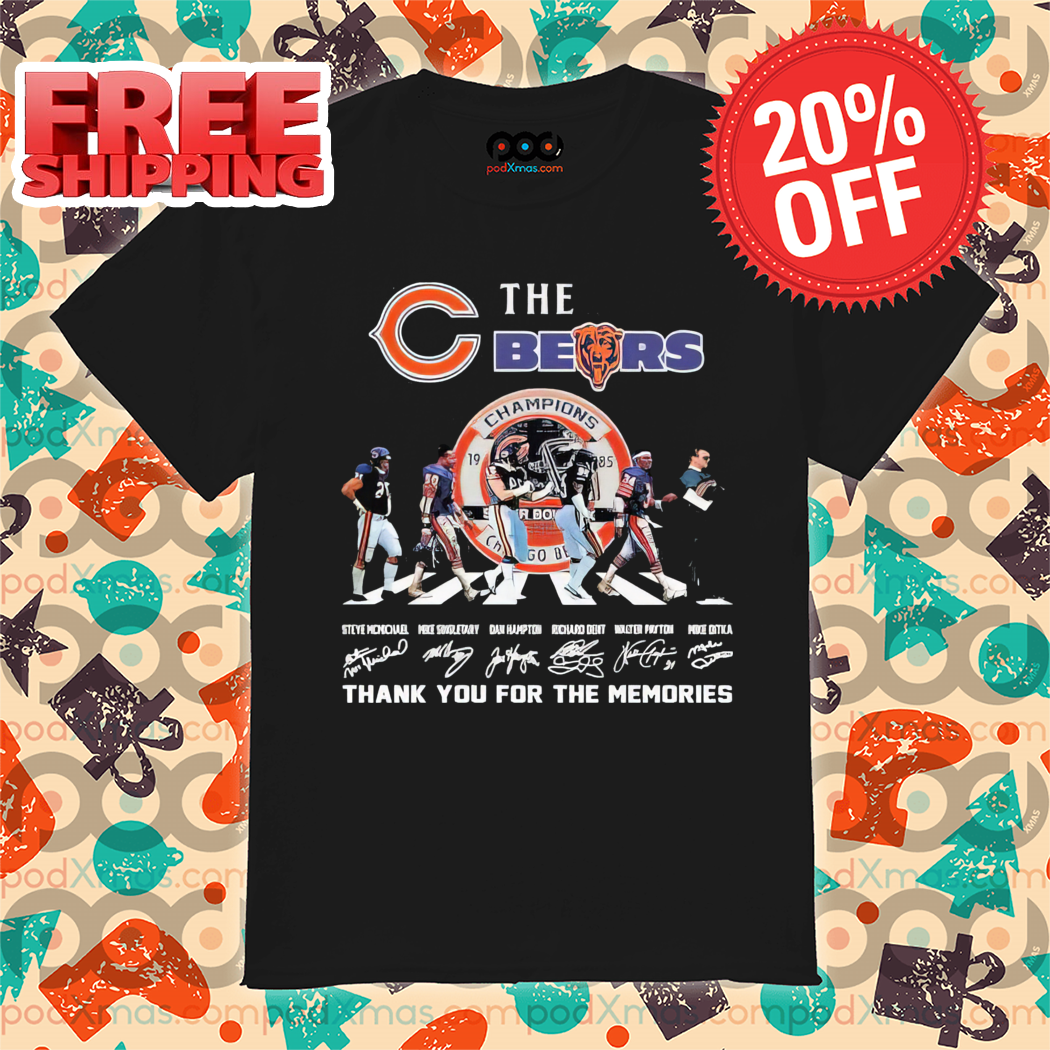 Chicago Bears The Bears Champions 1985 Cross Walk Thank You For The Memories 2024 Shirt