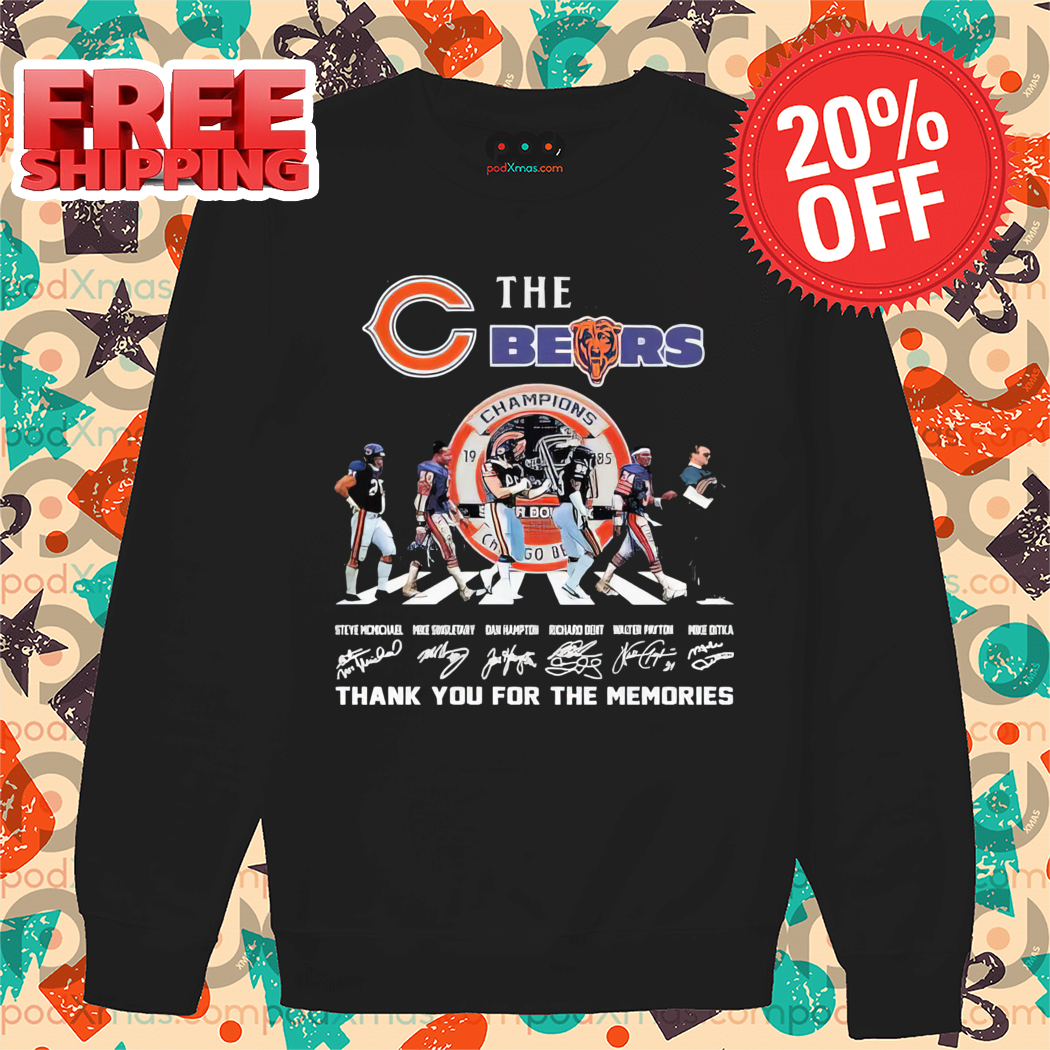 Chicago Bears The Bears Champions 1985 Cross Walk Thank You For The Memories 2024 Shirt
