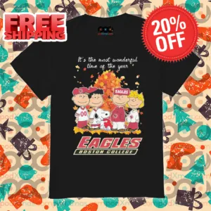 Peanuts Snoopy It's The Most Wonderful Time Of The Year Eagles Boston College 2024 Shirt