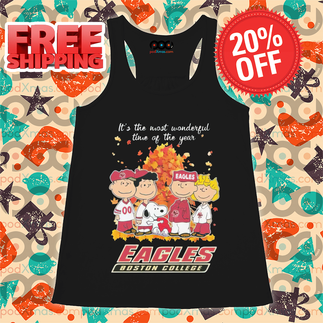 Peanuts Snoopy It's The Most Wonderful Time Of The Year Eagles Boston College 2024 Shirt